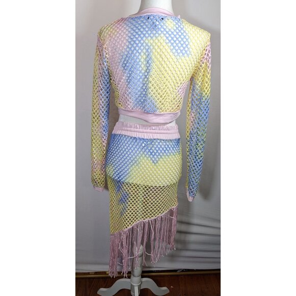 InGear Resort Mermaidcore Pastel Rainbow Two Piece Swim Cover Up - Picture 6 of 10